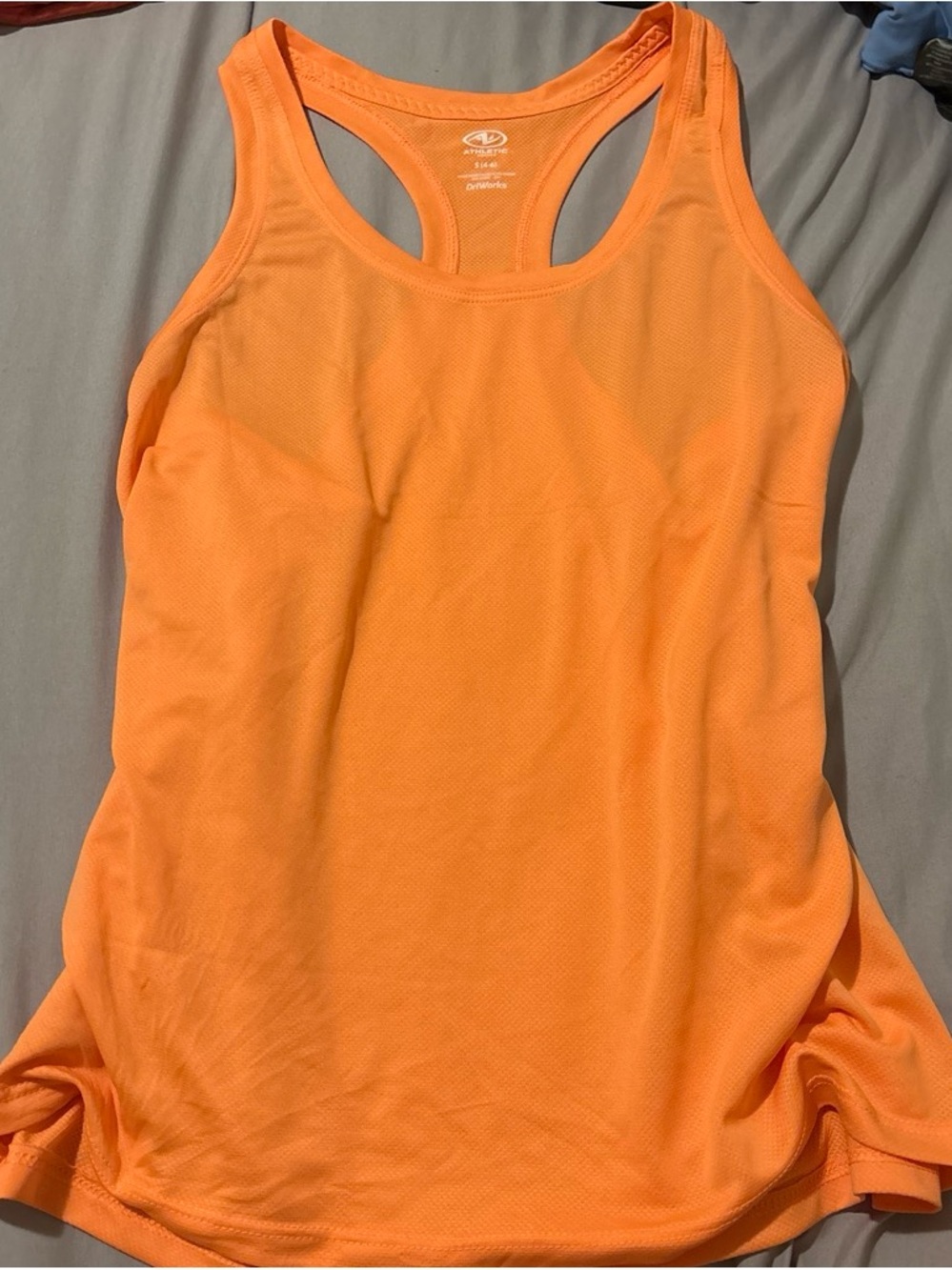 Athletic Works Orange Racerback Muscle Tank